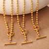 Yori New Retro Necklace Fashionable Versatile OT Clasp Design Simple Round Bead Choker DIY Production of Necklac Accessory