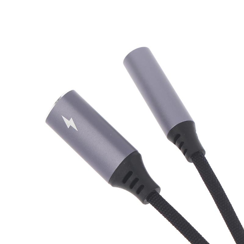 2-в-1 USB-C на 3,5 мм Адаптер для наушников и зарядки PD 60 Вт Кабель для быстрой зарядки Адаптер с разъемом Aux для мобильного телефона Pad