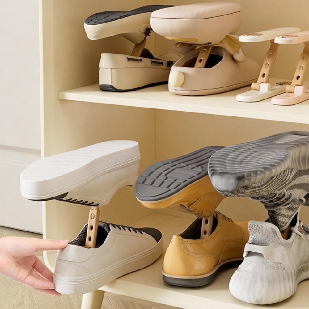 2pcs Stackable Design Shoes Stacker with Aroma Box Double-layer Shoes Rack Shoes Organizer Entryway