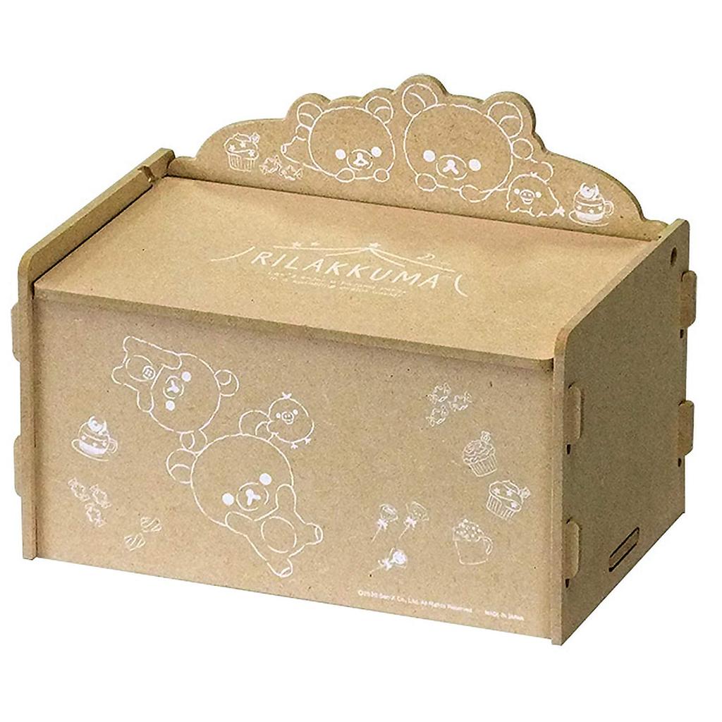Nagano Factory RK Rilakkuma Easy Assembly Storage Box with Lid RK1504 Made in Japan (Pajama Party)