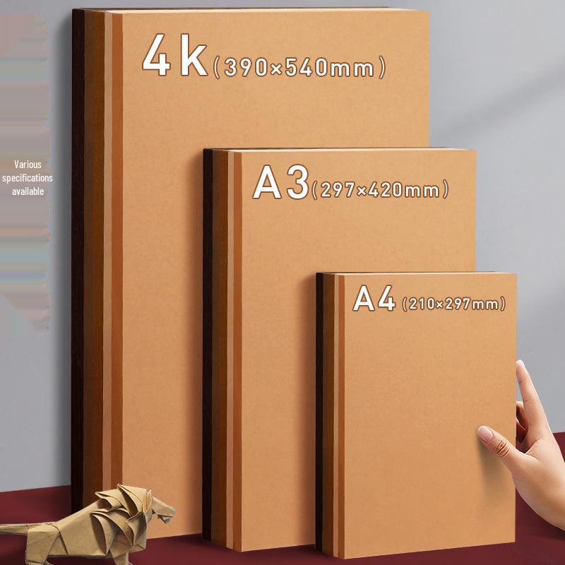 Кольцо ручной работы из плотного картона кофейного цвета Yuanhao - A4/A3/4K с фоном из коричневого древесного леса