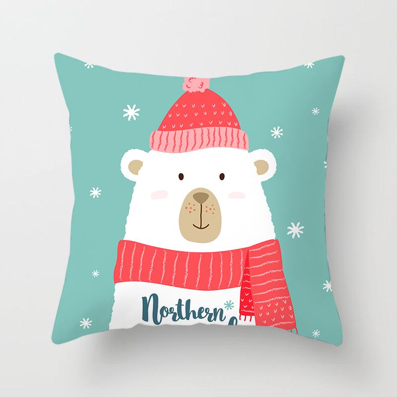 Cartoon Christmas Throw Pillow Set Santa Claus Sofa Gift Home Decor Pillowcase Christmas Gift Pillowcase