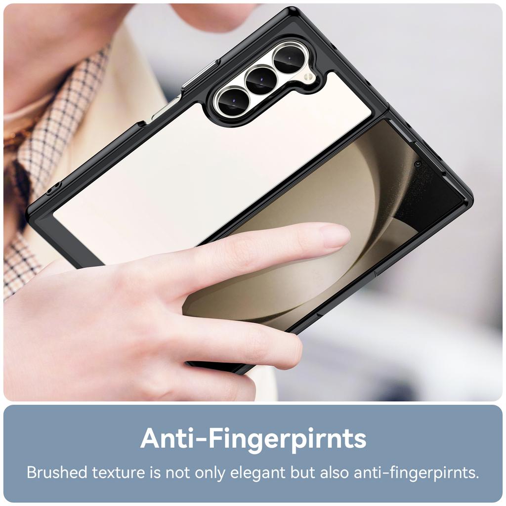 Прозрачный цветной чехол TPU для Samsung Galaxy Z Fold 6 5 4 3 защитный чехол прозрачный противоударный чехол с полной защитой