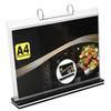 NUOLUX Acrylic Pop Menu A4 with Flip Tabletop Poster PVC Card Holder Stand, Stand, Stand, Double-Sided, Landscape, Base, Display,