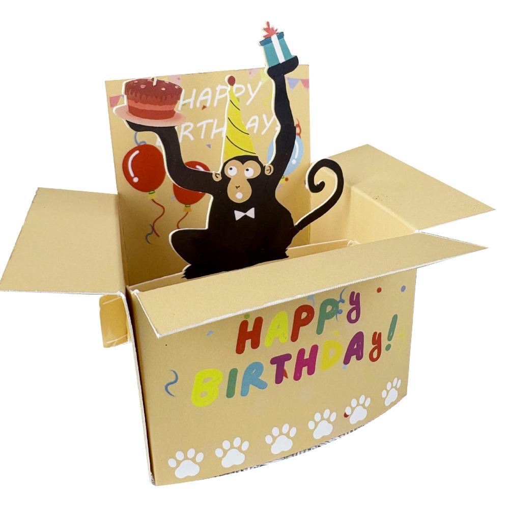 Funny 3D Birthday Greeting Card Humorous Character Happy Birthday Card Wedding Decor