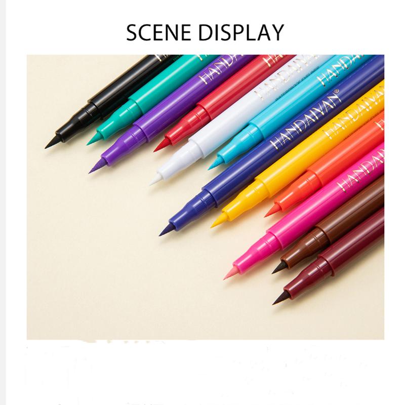 12 цветов многоцветный черный жидкий карандаш для подводки водостойкий карандаш стойкий макияж для глаз макияж для женщин косметика для глаз