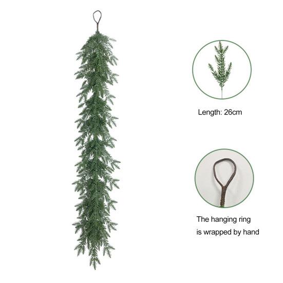 2 шт. Искусственная гирлянда из сосновых иголок, реалистичные сосновые ветки ручной работы, праздничная подвесная зелень