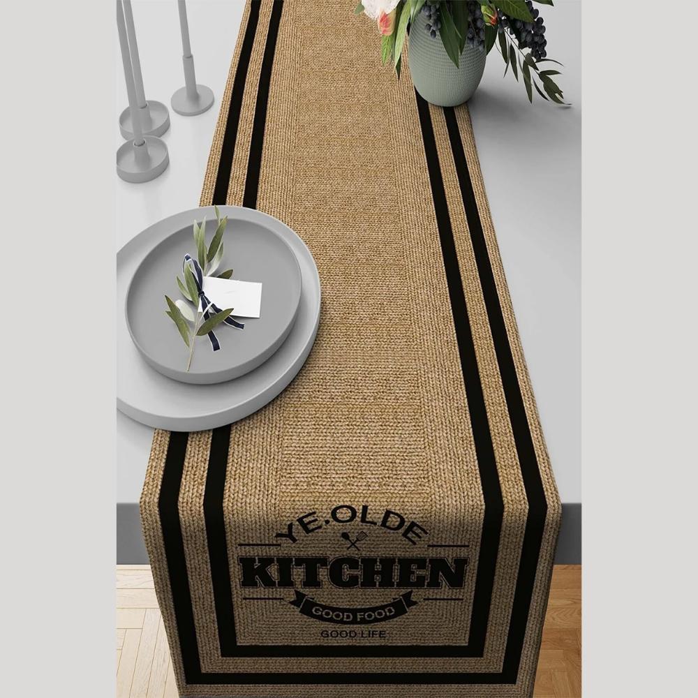 40x140 см Замшевая тканая ткань премиум-класса, устойчивая к пятнам, скатерть с цифровой печатью Runner VHR-15