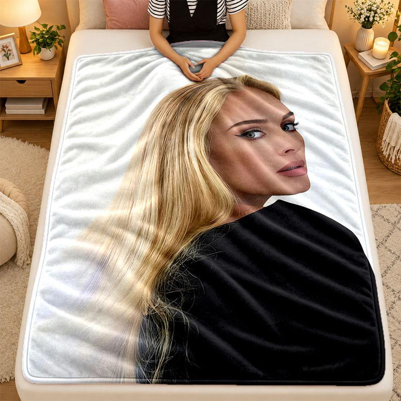 Flannel BlanketAdele Warm Soft Throw Blanket for Indoor Sofa Bed Living Room Use