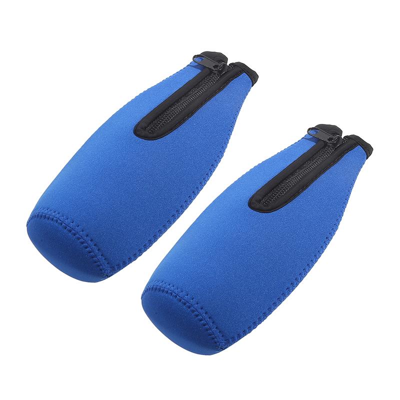 2 шт., термоизоляционный чехол для пивной бутылки, сохраняющий напиток холодным, застегивающийся на молнию, чехол для бутылки, чехол для охладителя пивной бутылки