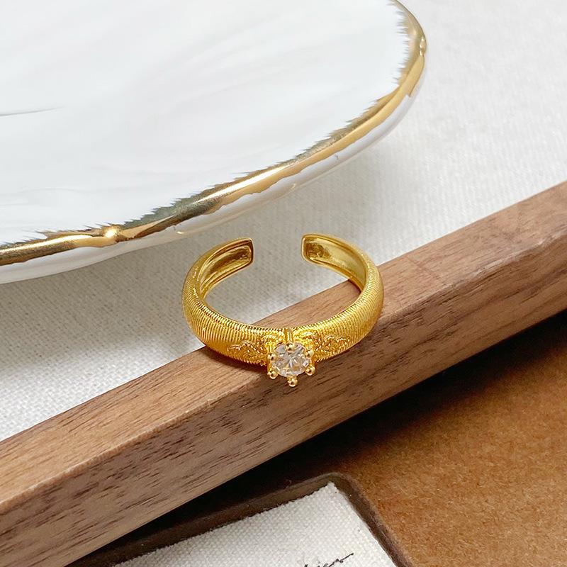 Итальянское ретро дугообразное матовое кольцо Zir*****Pen средневековое винтажное бамбуковое сочленение личность легкая роскошь парное кольцо женское