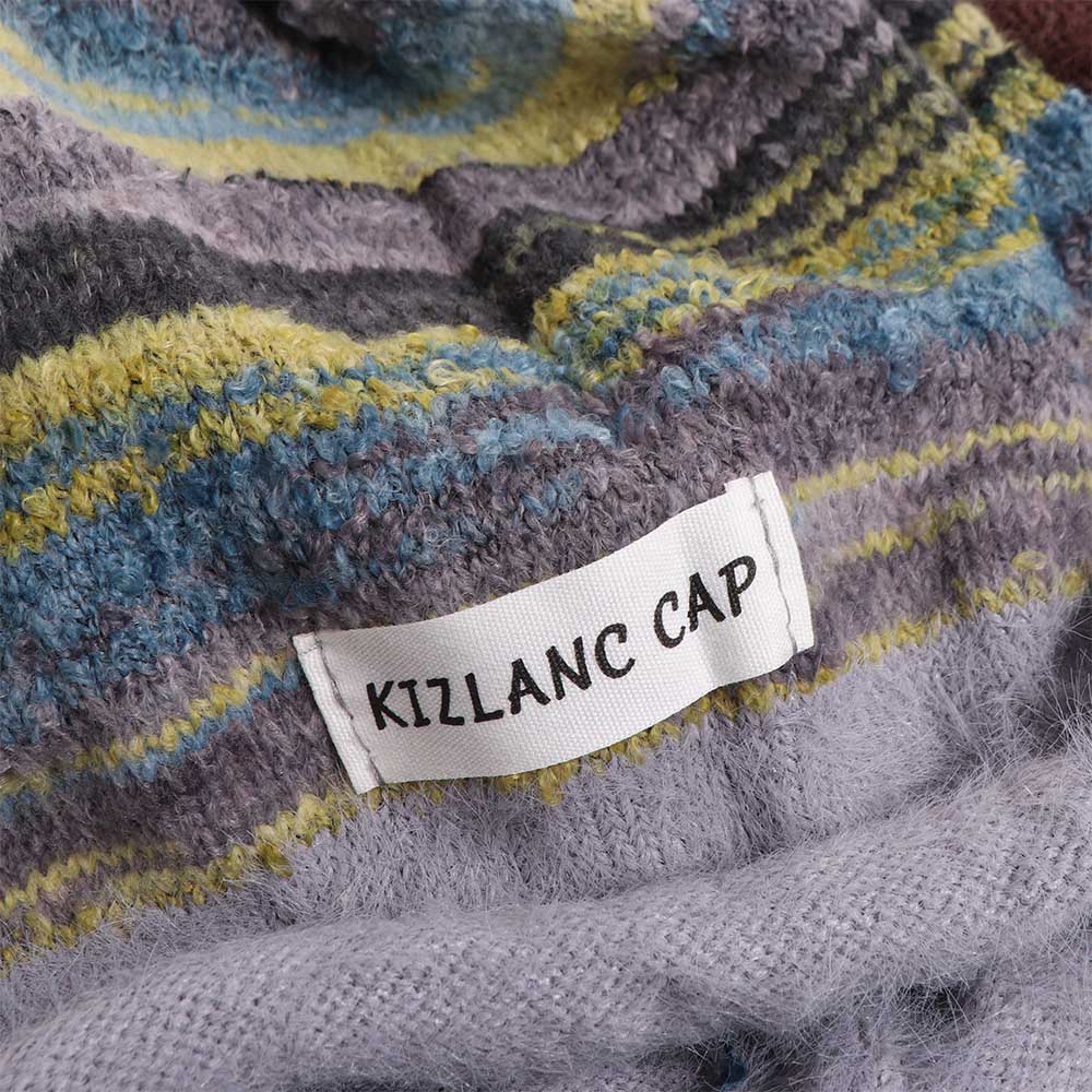 Autumn Winter Y2k Striped Hat Korean Women Beanie Hat Vintage Slouchy Woolen Hat  Outdoor