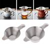 Kitchen Kungfu Leaf Stainless Steel Fine Mesh Tea Strainer Funnel Filter