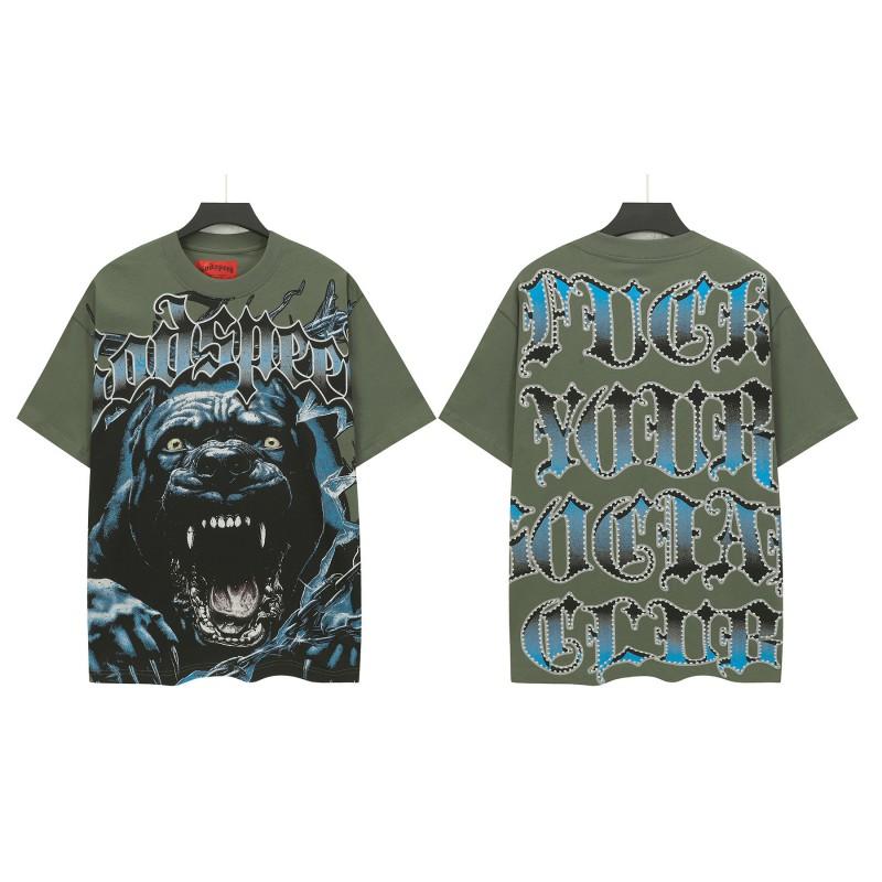 2025 Unisex Loose Fit Graphic Tee Hip Hop Streetwear Cotton T-Shirt Couples