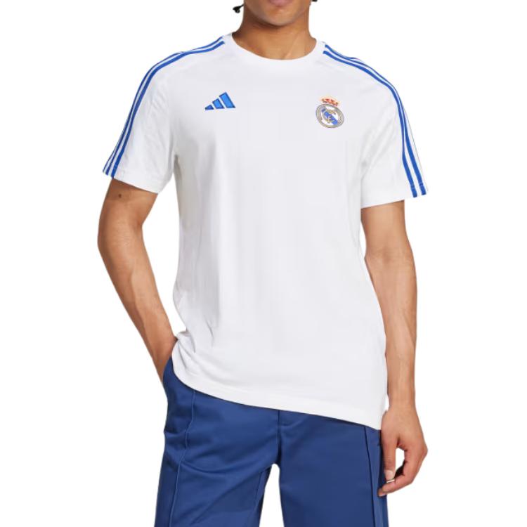 Adidas Real Madrid DNA Tee White Men Streetwear IT3814