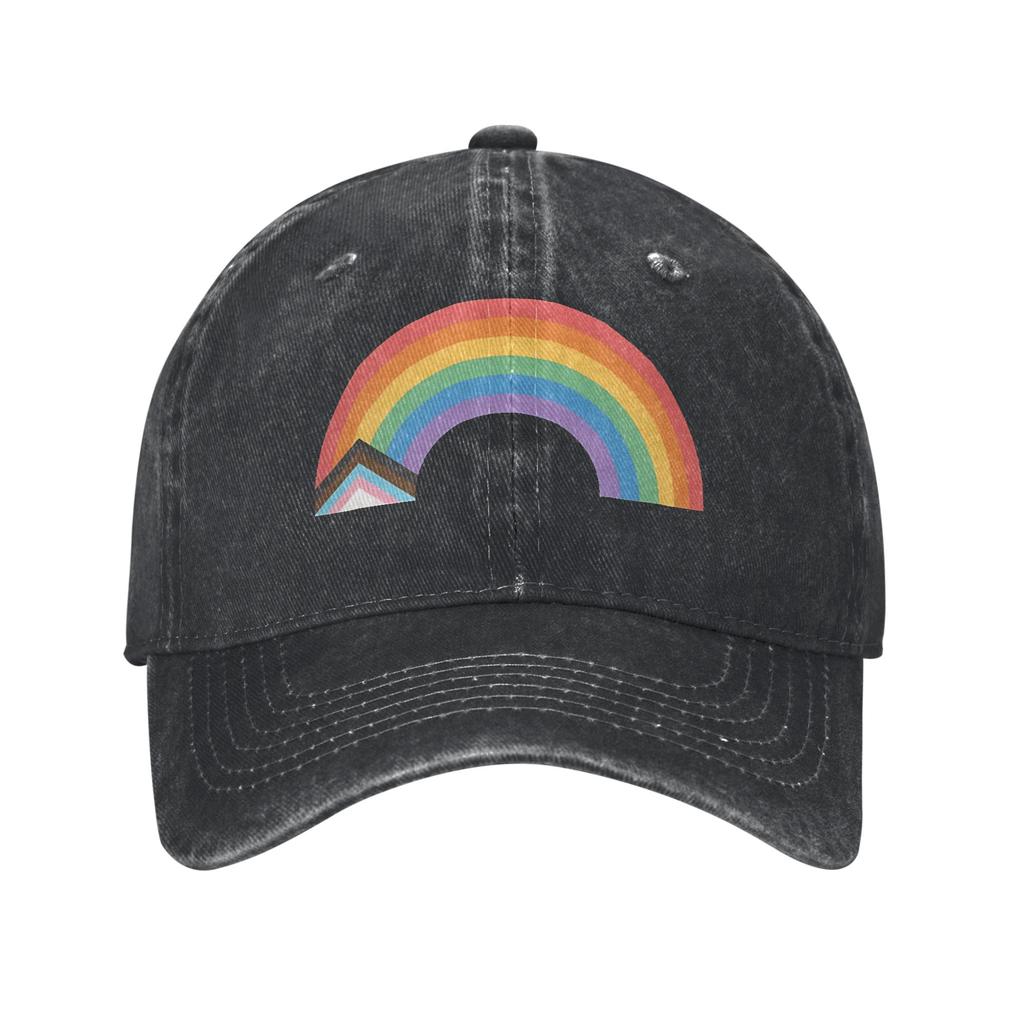 LGBTQ Be Kind Gay Pride LGBT Ally Rainbow Baseball Cap Unisex Distressed Denim Snapback Cap Outdoor All Seasons Travel Caps Hat