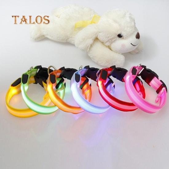 Puppy Dog Cat Night Safety Flashing Luminous LED Light Adjustable Water Resistant Pet Collar