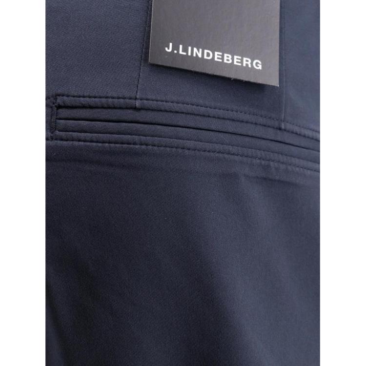 J.Lindeberg Solid Color Button Closure Mid Rise Fitted Casual Shorts Men shorts Navy-Blue GMPA07905-6855