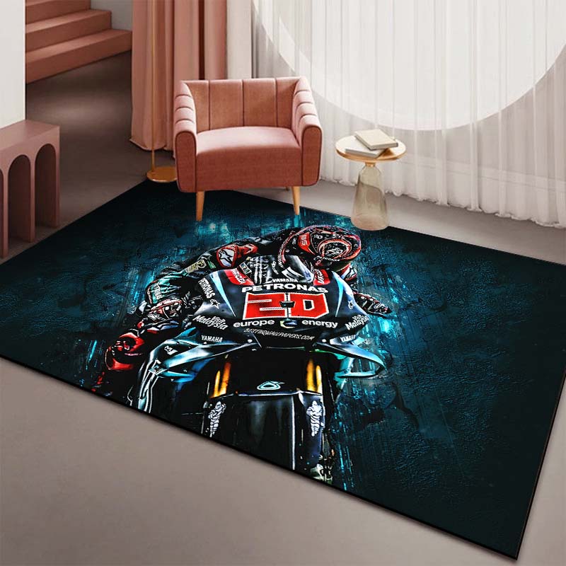 MotoGP F-Fabio Quartararo 20 Pattern Carpets 15 Sizes Living Room Bedroom Bedside Floor Mat Area Rug Cloakroom Home Decoration