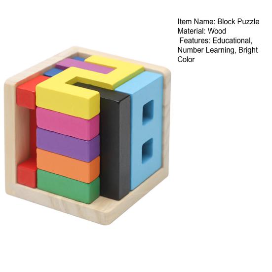 1 набор деревянных кубиков-головоломок с цифрами, обучающая игра-головоломка с цифровыми блоками для малышей, мальчиков и девочек, обучающая математике, строительный блок, игрушка-головоломка