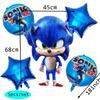Sonic-themed Sonic Cartoon Balloon Set for Birthday Party Decoration
