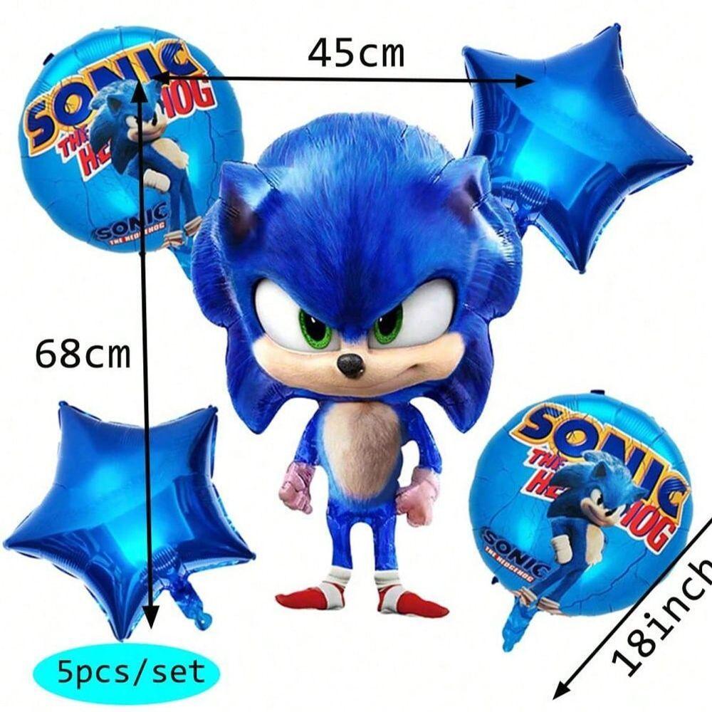 Sonic-themed Sonic Cartoon Balloon Set for Birthday Party Decoration
