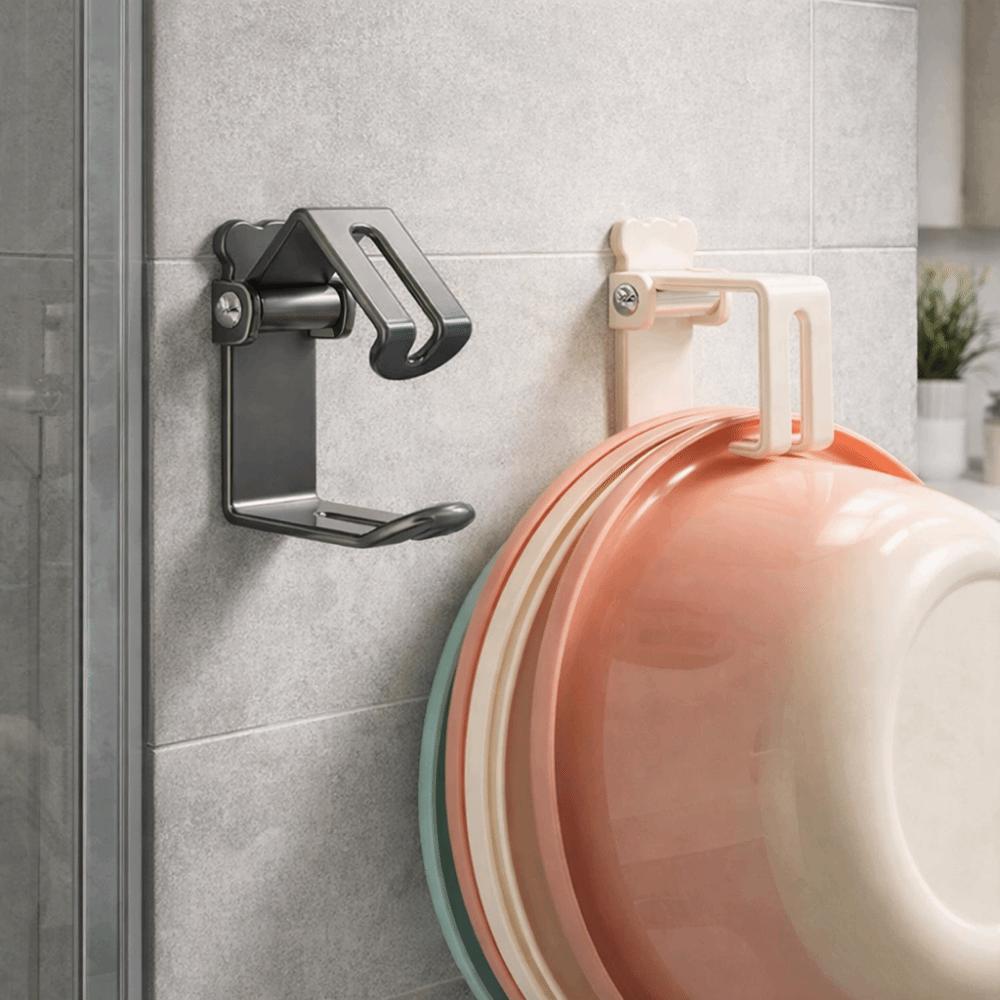 2 Pieces Wall Mounted Basin Storage Rack Punch-Free Wash Basin Holder Washbasin Organizer  Bathroom