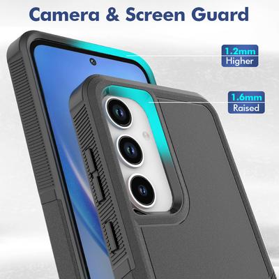 Для Samsung Galaxy A55 5G чехол ПК + ТПУ 2-в-1 противоударный защитный чехол для телефона