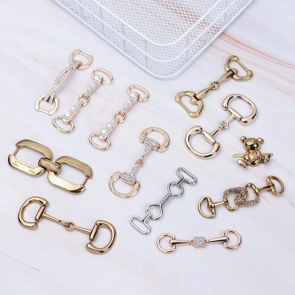 Аксессуары для одежды, пряжка для ремня, пряжка для обуви, сумка для обуви «сделай сам», металлические пряжки, металлическая цепочка для обуви