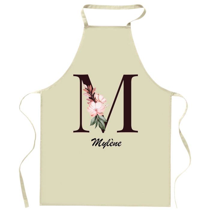 Tablier de cuisine - Mylène Lettre - Impression bretonne - Coton épais - Lavable 40°C