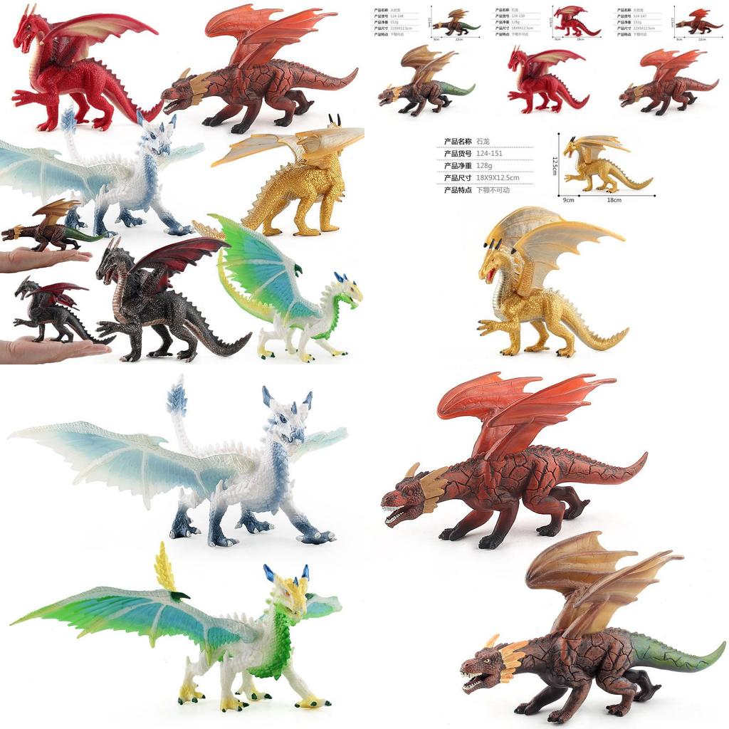 Lifelike Dinosaur Model Toys Crafted From High-quality Pvc Material Featuring Stunning Fire Rock And Ice Snow Designs For Kids