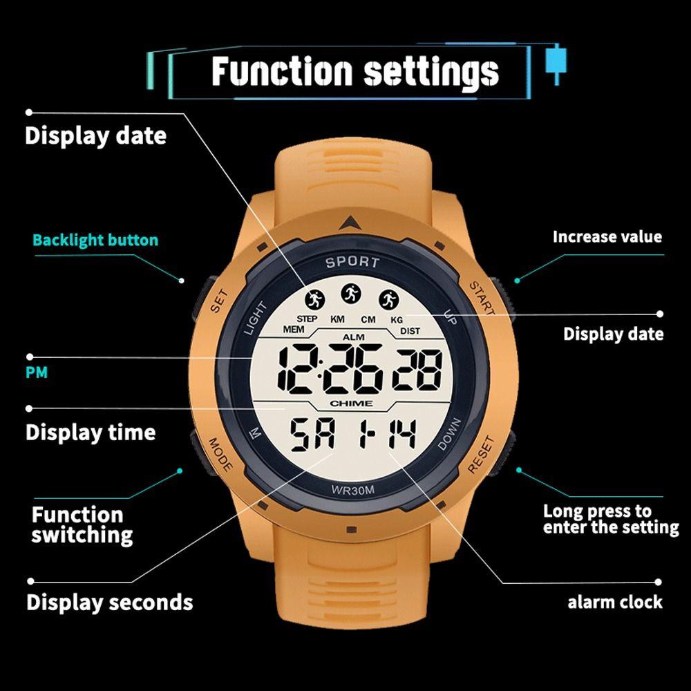 Casual Sports Watch Night Glow Wristwatches New Digital Watch  Outdoor Sports