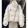 Luxury Black Winter Jacket Warm Short Puffer Coat High End Outerwear