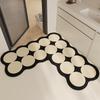 Toilet L-shaped Floor Mat Bathroom Non-slip Strong Water Absorption Toilet Entrance Toilet Diatom Mud Quick-drying Floor Mat Carpet