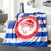 Olympiacos Printed Flannel Blanket, soft throw for bedroom sofa, washable, Christmas present, great gift.