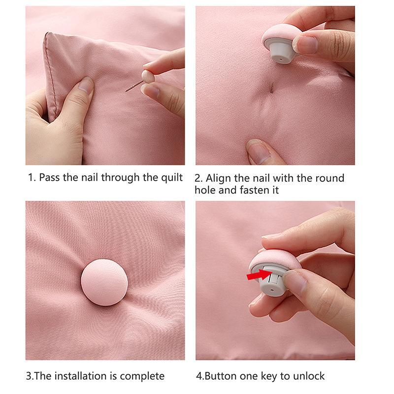 Macaron Non-slip Quilt Blanket Clip One-key Unlock Blanket Cover Buckle Clip Sheet