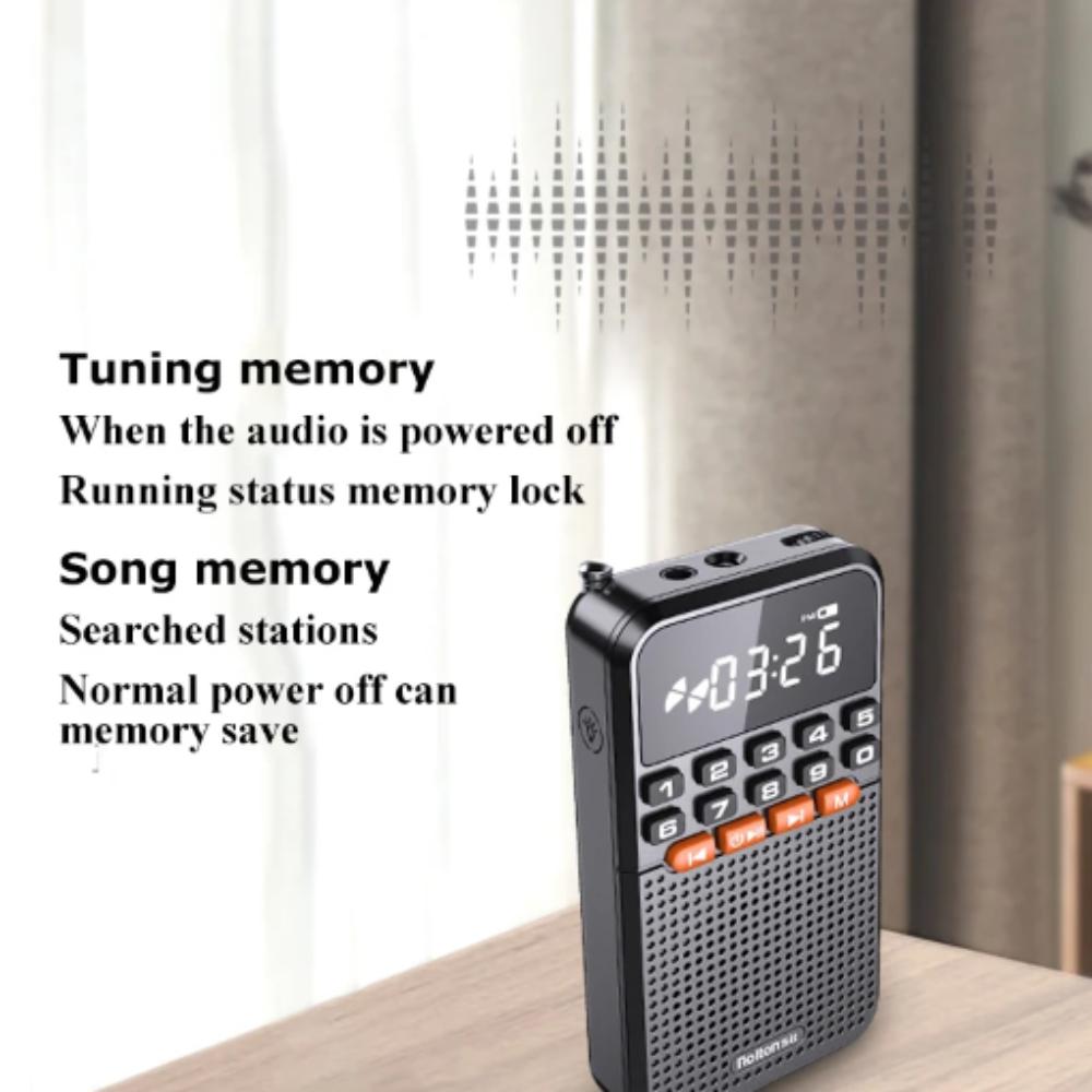 FM Mini Bluetooth Speaker Portable Radio TF Card Music Player Pocket Radio Receiver Camping