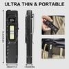 High Lumens EDC Flashlight W/ Digital Display USB-C Rechargeable Flat Flashlight Dual Switches & Side Light for Camping Hiking