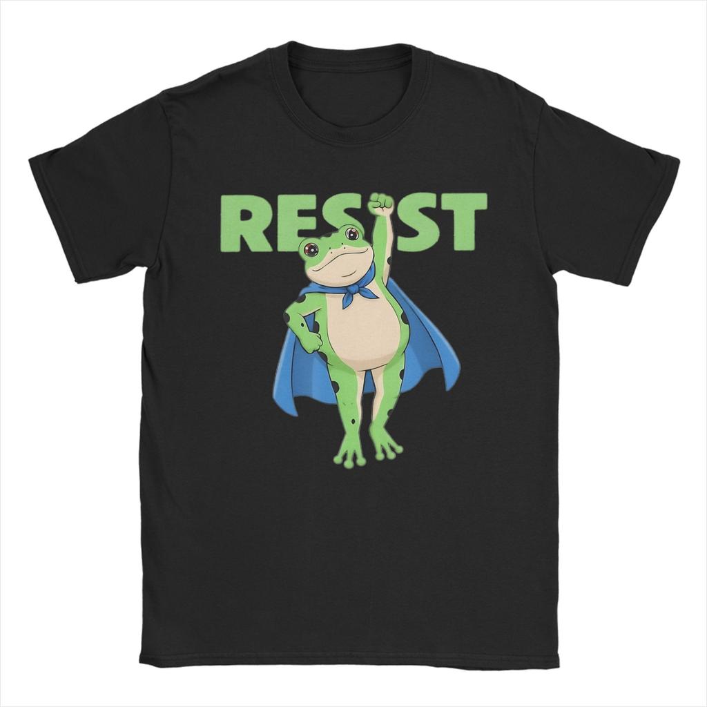 Portland Frog Protest Rage Against The Machine Men T Shirt Resist Frog Tee Shirt Short Sleeve O Collar T-Shirt Cotton Clothes