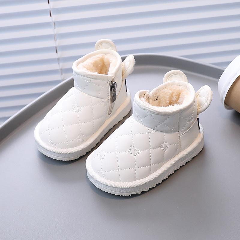 Корейская версия милых детских зимних ботинок, детская хлопковая обувь, зимняя детская обувь для малышей, женские бархатные утолщенные хлопковые ботинки