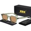 HBK Простые женские защитные очки Винтажные круглые поляризационные солнцезащитные очки Мужские для повседневного ношения На открытом воздухе Вождение Рыбалка Вечеринка