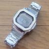 Б/у часы CASIO G-SHOCK GW-M5610 Радиоуправление Tough Solar Полностью металлические Кастомные Серебристые
