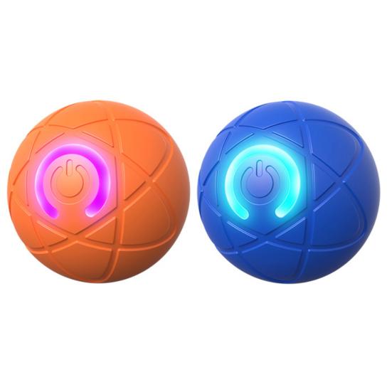 Мяч для прыжков со светодиодной подсветкой для домашних животных, снятие скуки и стресса, умная интерактивная игрушка для кошек и собак, перезаряжаемая через USB, электрическая, автоматическая, движущаяся, встряхивающая