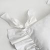 Soft Ruffled Chair Cover with Ties Chair Slipcover Minimalist Seat Protector  Dining Chair