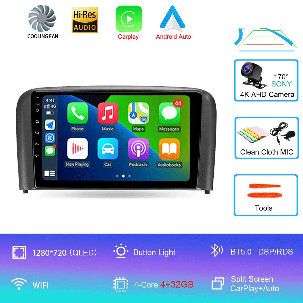 Автомобильное радио Android 14 для Volvo S80 1998 1999 2000 2001 2002 2003 2004 2005 2006 навигация GPS мультимедийный проигрыватель стерео carplay