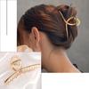 Простые геометрические золотые металлические заколки для волос для женщин и девочек, заколки для волос с жемчугом, повязка на голову, заколка для волос, заколка-краб, аксессуары для волос