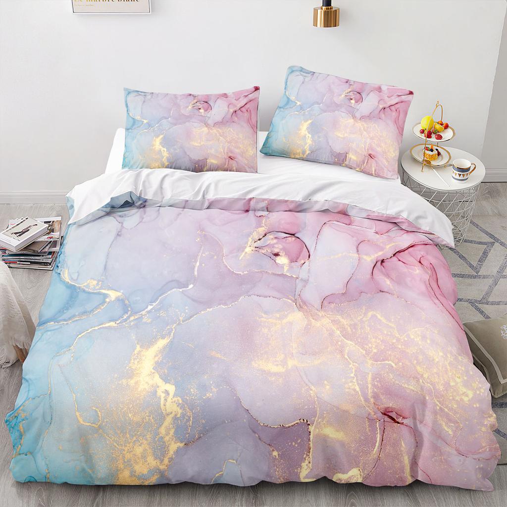 3D Printed Textured Marble Bedding Set Boys Girls Twin Queen Size Duvet Cover Pillowcase Bed Kids Adult Home Textileextile
