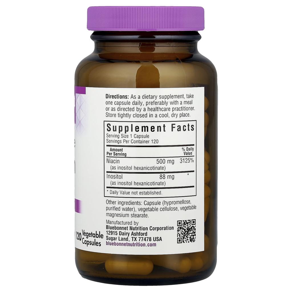 Niacin Without Flush, 500Mg, 120 Veggie Caps