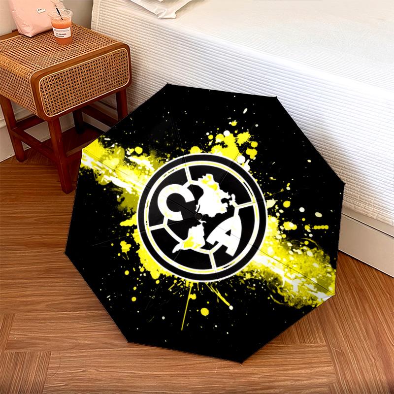 Узор Club América, автоматический складной зонт, портативная и складная конструкция, 8 спиц, рождественский или день рождения подарок.