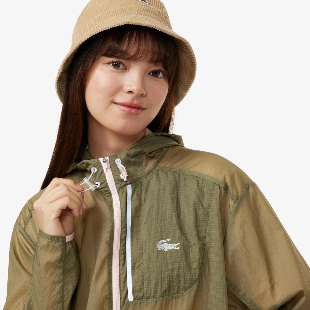 [Lacoste] Women's Relaxed Fit Packable Ripstop Jumper BF8420-55NE9F